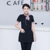 Asian style short sleeve summer restaurant cafe waiter waitress shirt uniform