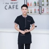 Asian style short sleeve summer restaurant cafe waiter waitress shirt uniform Color Color 4