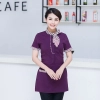 Asian style short sleeve summer restaurant cafe waiter waitress shirt uniform Color Color 5