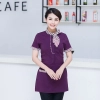 Asian style short sleeve summer restaurant cafe waiter waitress shirt uniform