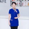 Asian style short sleeve summer restaurant cafe waiter waitress shirt uniform Color Color 6
