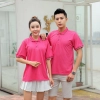 high quality solid color store staff bar restaurant waiter uniform t-shirt polo Color Color 3