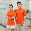 high quality solid color store staff bar restaurant waiter uniform t-shirt polo