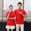 high quality solid color store staff bar restaurant waiter uniform t-shirt polo