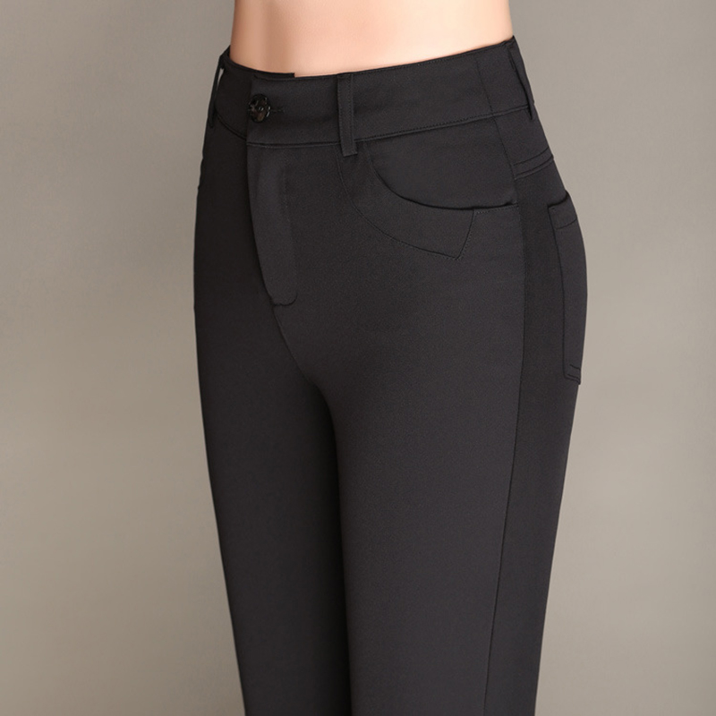 fit comfortable elastic women capri pant Office lady trousers ...