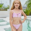 red flower print swimming wear swimsuit for children Color Color 4