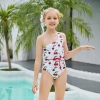 red flower print swimming wear swimsuit for children Color Color 5
