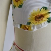 lovely sunflower printing girl swimwear water game swimsuit wholesale