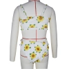 lovely sunflower printing girl swimwear water game swimsuit wholesale