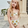 lovely sunflower printing girl swimwear water game swimsuit wholesale