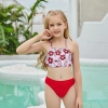 lovely sunflower printing girl swimwear water game swimsuit wholesale