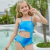 lovely sunflower printing girl swimwear water game swimsuit wholesale