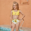 2023 fashion sunflower print two-piece swimwear teen girl small girl Color Color 4