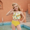 2023 fashion sunflower print two-piece swimwear teen girl small girl Color Color 5