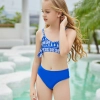 cute sunflowers printing  girl child teen swimwear Color Color 9