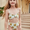 cute sunflowers printing  girl child teen swimwear Color Color 2