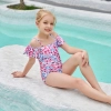 2025 suspenders colorful children girl one piece design bikini swimming wear Color Color 1