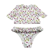 2025 facial expression print little girl one piece design kid tankini swimwear 
