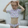 2022 facial expression print little girl one piece design kid tankini swimwear  Color Color 1