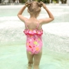 2022 Germany hot sale facial expression fruit print little girl one piece design kid bikini swimwear 