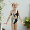 2022 snake skin texture little girl one piece kid bikini swimwear wholesale