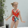 2025 Japan  Leaves print one piece kid bikini swimwear free shipping Color Color 1