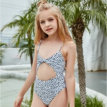 2022 Europe Leopard spot swimwear two-piece swimsuit children girl swimwear