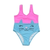 2025 new design kitty face girl swimwear children one-piece kid swimsuit 