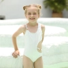 2025 Australia buyer likes light yellow one-piece children girl kid swimsuit  swimwear