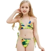 2022 hot sale Europe camouflage printing two-piece teen girl swimwear bikini Color Color 1