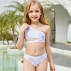2022 America buyer single shoulder light purple dyeing teen girl swimwear bikini swimsuit  Color Color 1