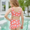 2022 dot heart stripes shorts teen girl swimwear bikini swimsuit OEM support