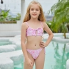 2022 cute small flower print girl bikini swimwear bikini swimsuit drop shipping