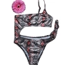 2025 snake skin texture  teen girl bikini swimsuit chidren swimwear free shipping wholesale Color Color 1