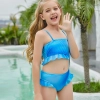 2022 acid blue halter one-piece swimwear for teen girl bikini  swimwear swimsuit special price Color Color 1
