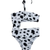 2025 milk cow looks one-piece tankini little girl swimwear teen swimming wear Color Color 1