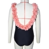 2025 fashion cloth flower shoulder strap one-piece swimwear bikini teen girl swimwear Color Color 1