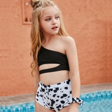 2022 Europe design milk short black top girl swimwear tankini swiming swimwear