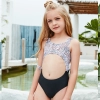 2025 summer leopard dot children swimwear teen girl swimwear