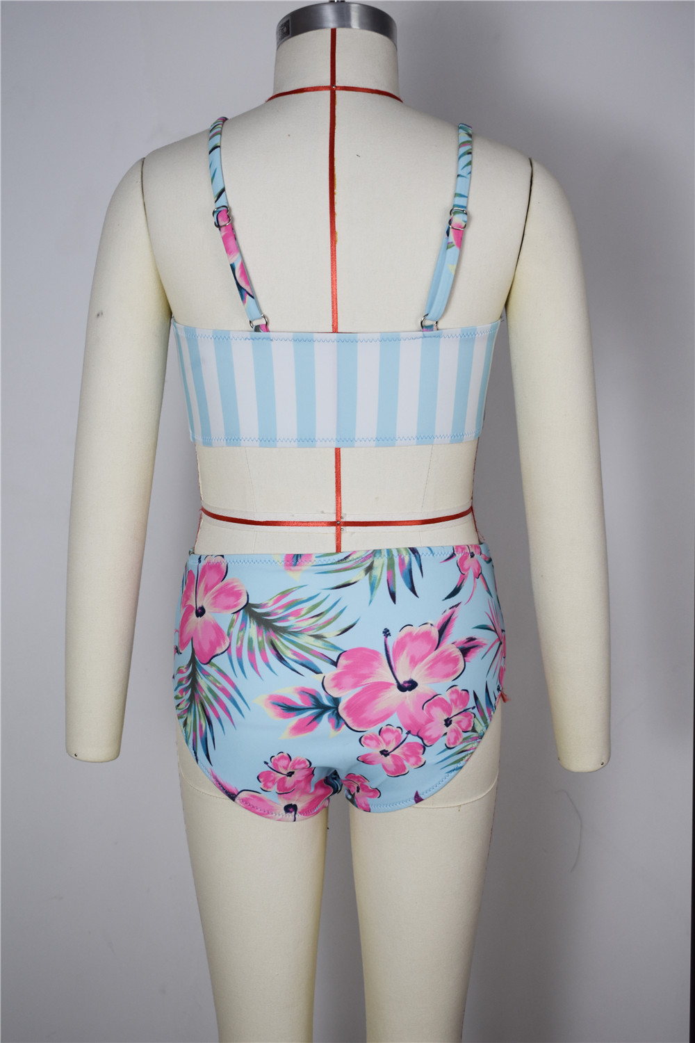 2022 summer stripes flower children girl swimwear teen girl swimwear