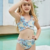 2023 fish print little girl teen girl swimwear two-piece swimsuit
