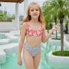 2023 fish print little girl teen girl swimwear two-piece swimsuit Color Color 3