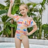 2022 floral print teen girl student swimwear two piece swimsuit bikini Color Color 5