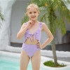 blue flowers print children swimwear girl swimsuit bikini paypal supported