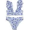 2023 orchid print teen girl litte girl bikini swimwear Color Color 1