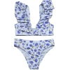 2023 orchid print teen girl litte girl bikini swimwear
