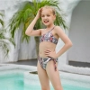 watermelon color Mermaid girl bikini swimsuit swimwear