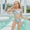 watermelon color Mermaid girl bikini swimsuit swimwear