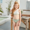 Europe light green white teen girl swimwear swimming suit Color Color 1
