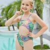 leaves print girl one-piece swimwear swimsuit Color Color 4
